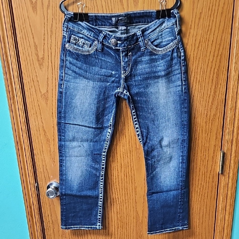 Silver Jeans Women's Dark Blue Ankle Jeans Size 29